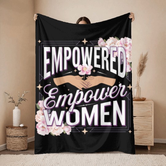 strength in sisterhood Throw Blankets