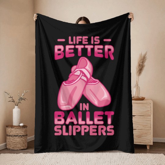 Ballet Dancer Quote Throw Blankets