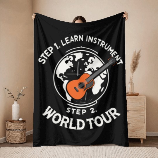 Step 1 Learn instrument Step 2 World Tour Throw Blankets
