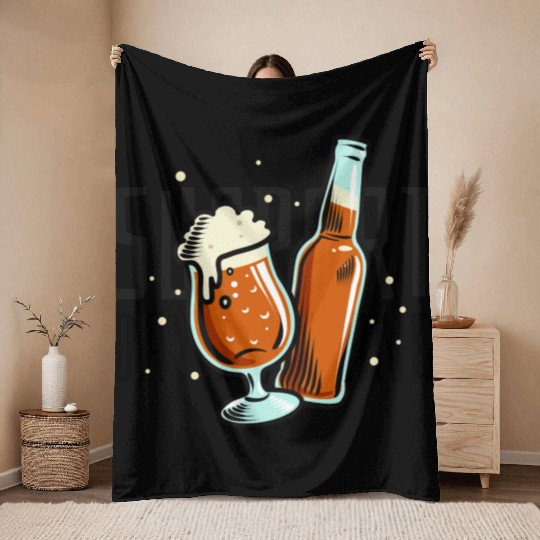 Support Day Drinking Throw Blankets
