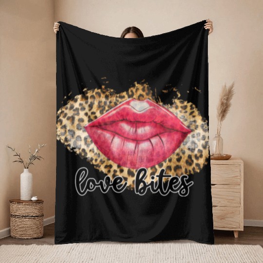 Valentines Day, Retro Valentine, Coquete Valentine Throw Blankets