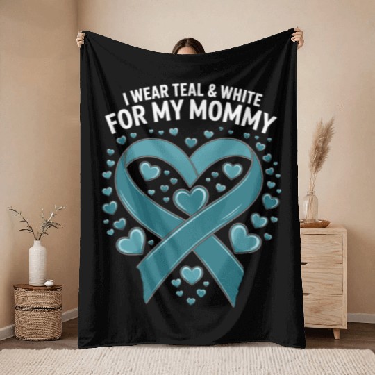 i where teal and white for my mom Throw Blankets