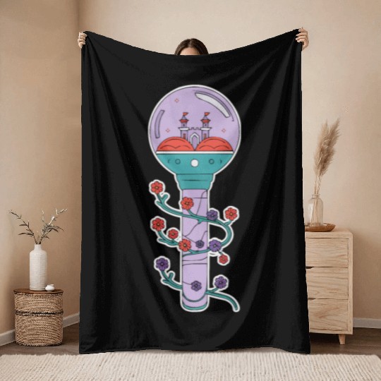 K-Pop Korean Pop Music South Korea Kpop Lightstick Throw Blankets