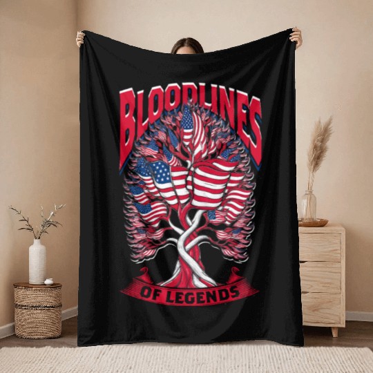 Genealogy Genealogist USA American Ancestry Throw Blankets