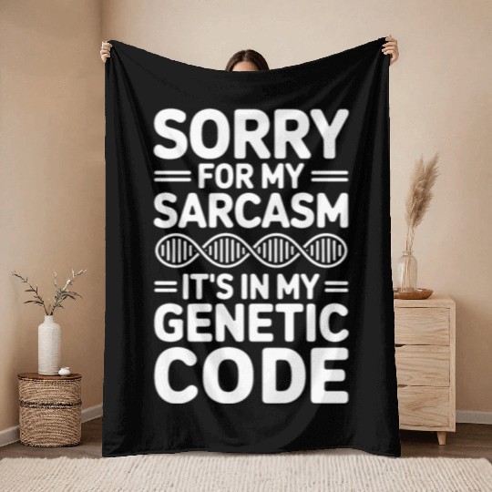 Sarcastic Genealogy DNA Test Genetics Biologist Throw Blankets