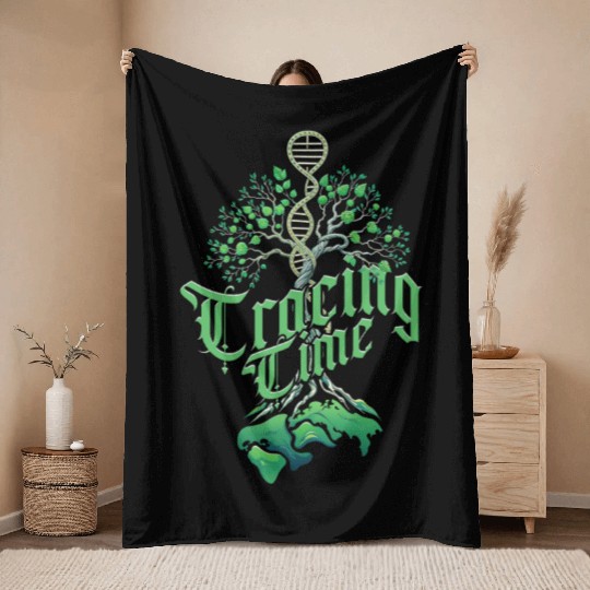 Genealogy Genealogist Ancestry Tracing Time Throw Blankets