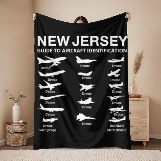 New Jersey Guide to Aircraft Identification Funny Throw Blankets