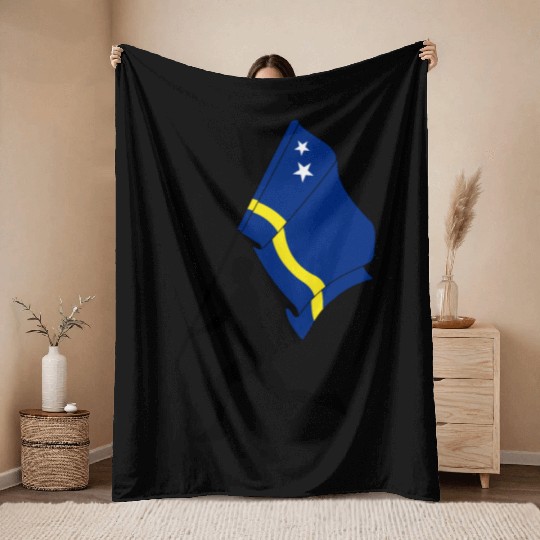 Runner flag Curacao men Throw Blankets