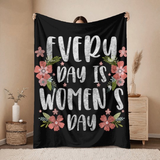 Women's Day Power Important Frida Throw Blankets