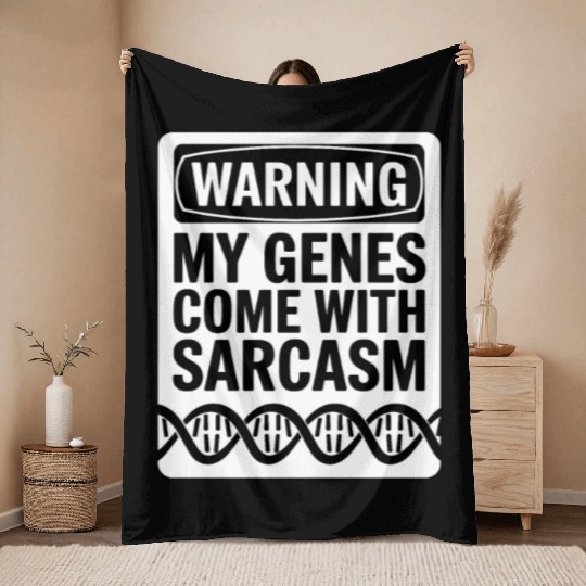 Sarcastic Genealogy DNA Test Genetics Biologist Throw Blankets
