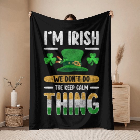 Ireland Vacation Ready Traveler St. Patrick Throw Blankets