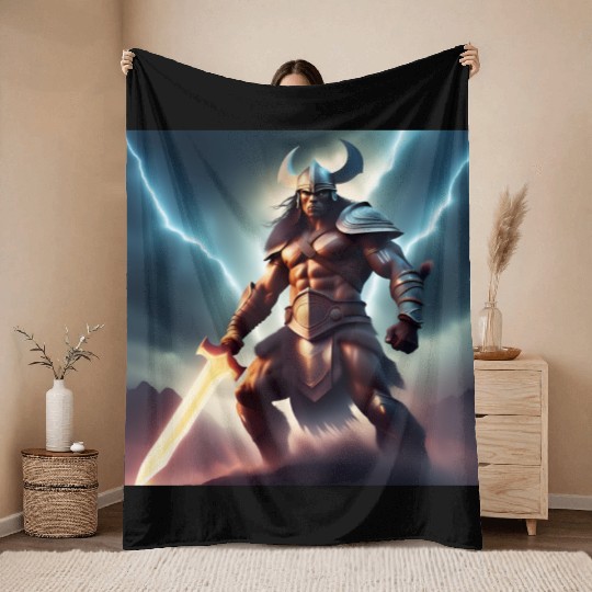 The Legendary Warrior Throw Blankets