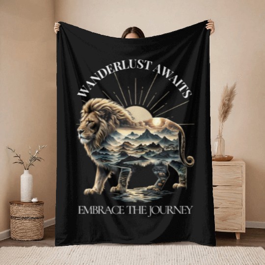 Wanderlust Awaits: Embrace the Journey Throw Blankets