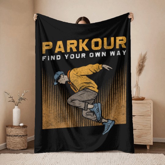 Parkour Extreme Underground Stunt Throw Blankets