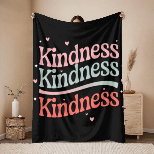Kindness in Pastels - Spread the Love Throw Blankets