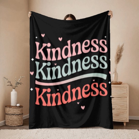Kindness in Pastels - Spread the Love Throw Blankets