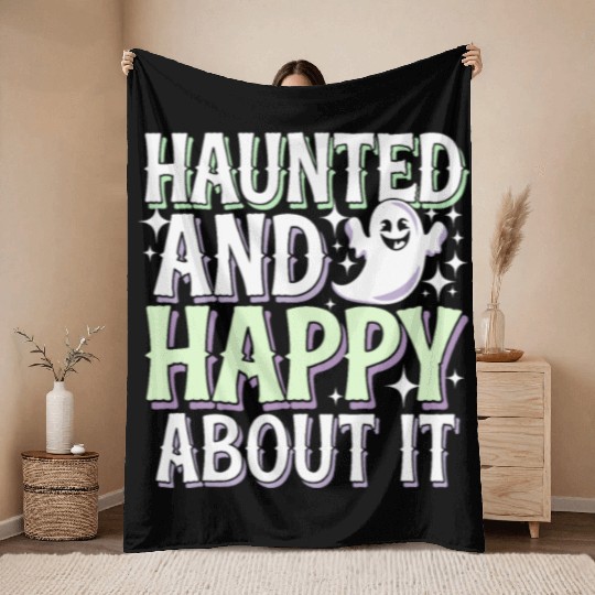 Paranormal Comedy Funny Ghost Humor Lighthearted Throw Blankets