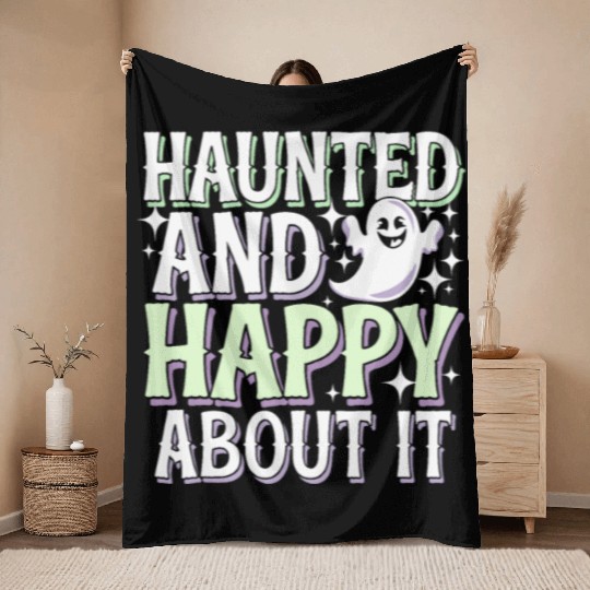 Paranormal Comedy Funny Ghost Humor Lighthearted Throw Blankets