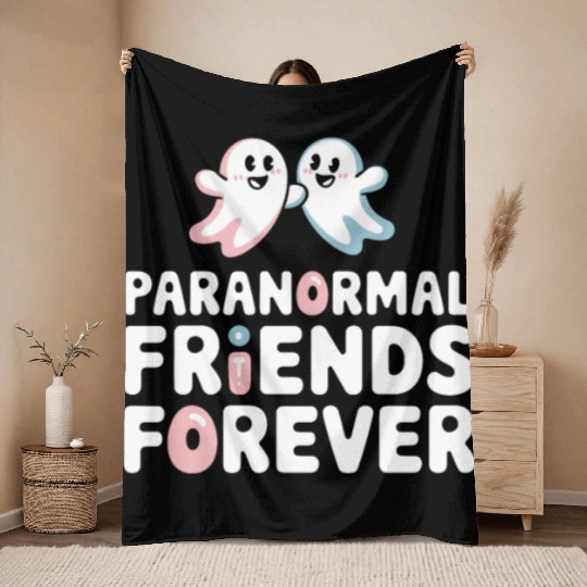 Paranormal Comedy Funny Ghost Humor Lighthearted Throw Blankets
