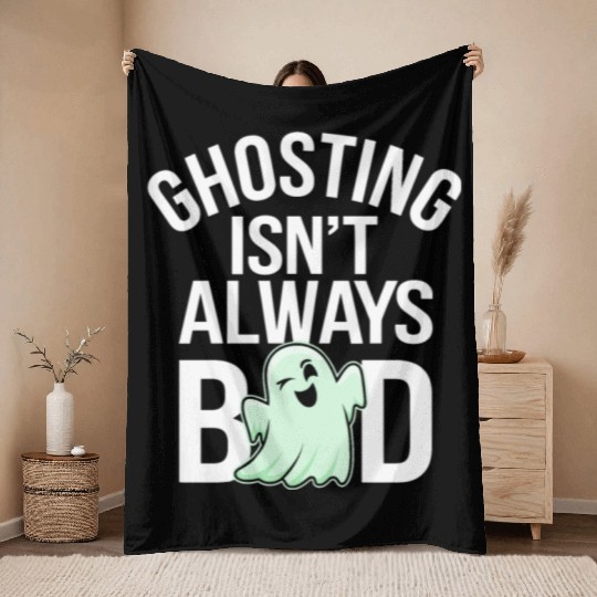 Paranormal Comedy Funny Ghost Humor Lighthearted Throw Blankets
