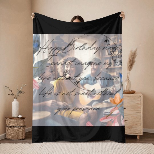 Happy Birthday mam Throw Blankets