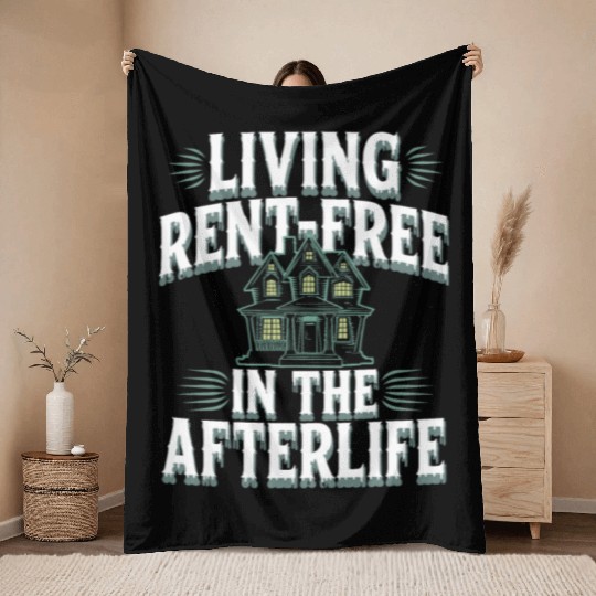 Paranormal Comedy Funny Ghost Humor Lighthearted Throw Blankets