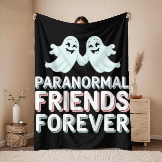 Paranormal Comedy Funny Ghost Humor Lighthearted Throw Blankets