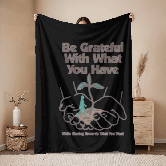 Be Grateful: Inspirational Nature Throw Blankets