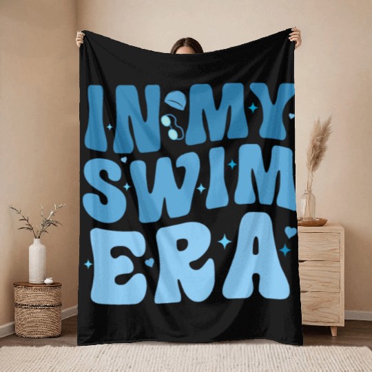 In My Swim Era Swimmers Swimming Coach Swim Throw Blankets