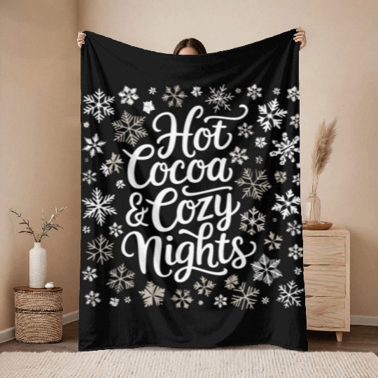 Hot Cocoa & Cozy Nights - Winter Wonderland Throw Blankets