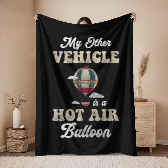 Balloon Fear Of Heights Adventurous Trip Throw Blankets