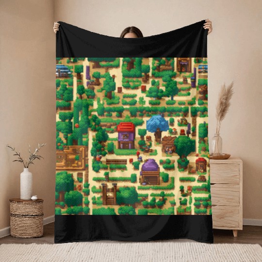 The world of classic video games Throw Blankets