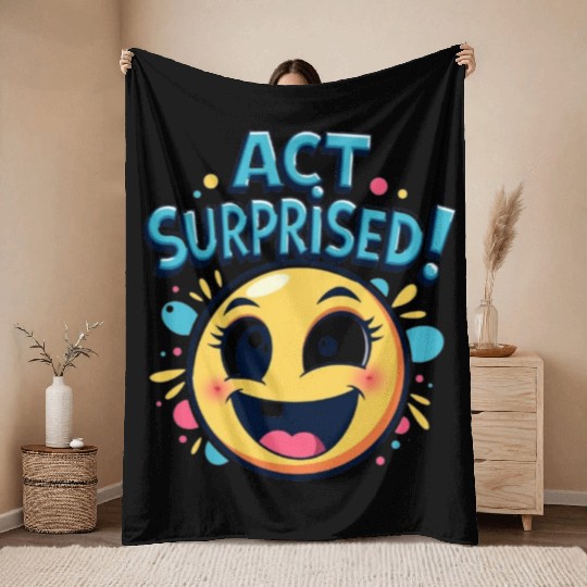 Surprise Revelations Funny Throw Blankets