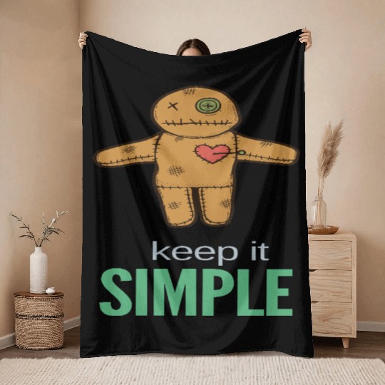 keep it simple Throw Blankets