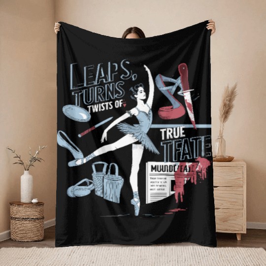 Leaps Turns Twists of True Fate True Crime Throw Blankets