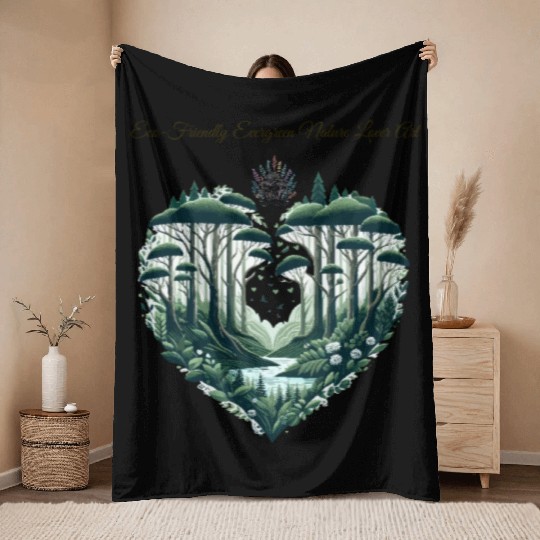 Evergreen Nature Lover Art Throw Blankets