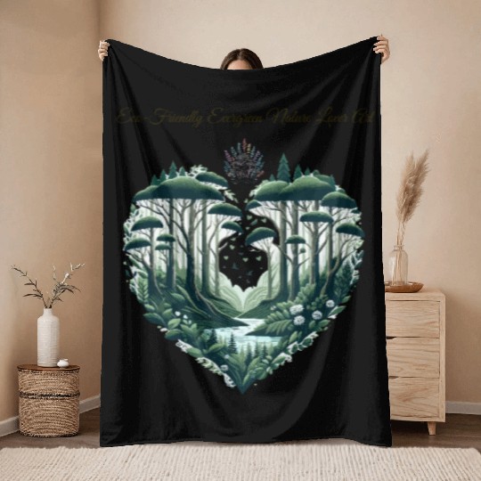 Evergreen Nature Lover Art Throw Blankets