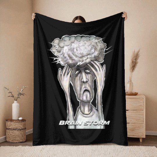 brain storm Throw Blankets