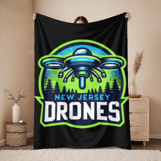 New Jersey Drones Throw Blankets