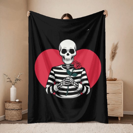 Dead Inside But It's Valentine's | Funny Valentine Throw Blankets