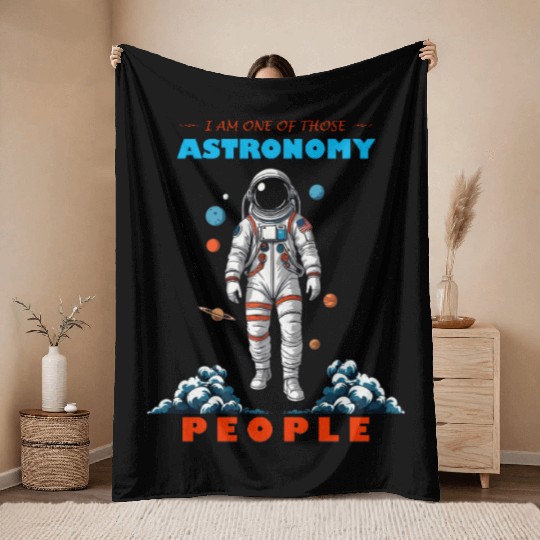 Space Explorer Astronaut Design Throw Blankets