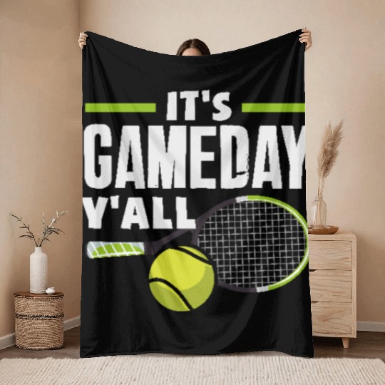 It's Gameday Y'All Tennis Passion Throw Blankets
