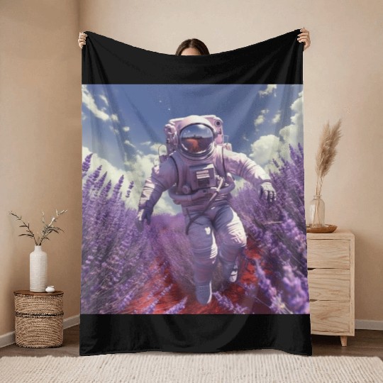 post nuclear lavender farmer Throw Blankets