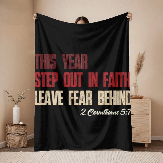 Faith Over Fear – Step Out in Faith 2025 Throw Blankets