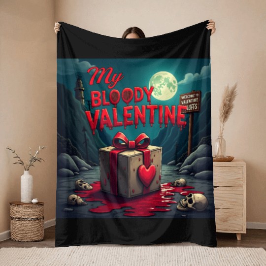 My bloody Valentine Throw Blankets