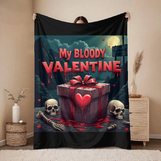 My bloody Valentine Throw Blankets