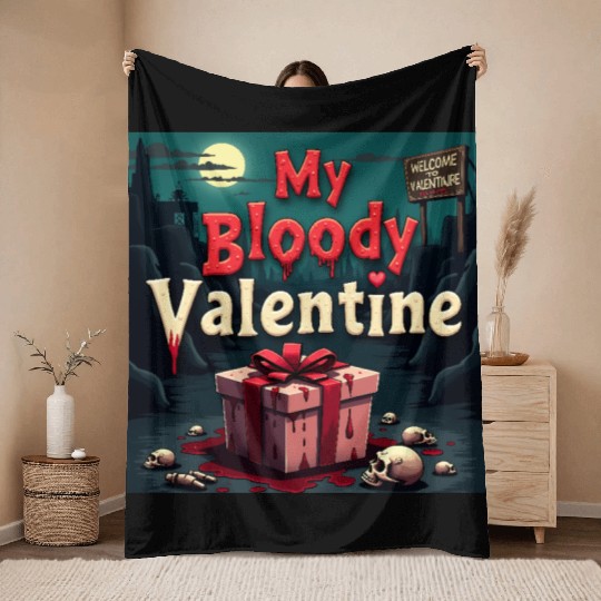 My bloody Valentine Throw Blankets