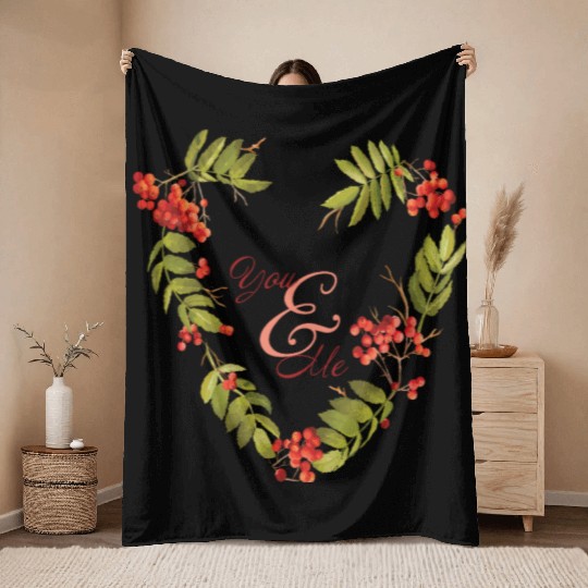 Serene evergreen design for autumn lovers Throw Blankets