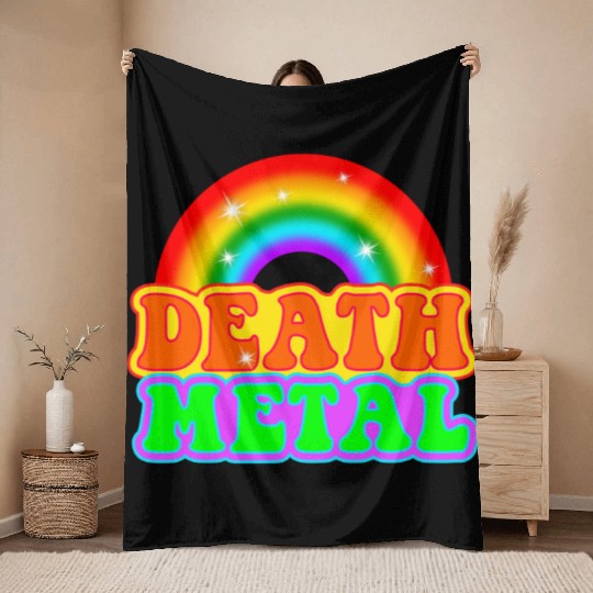 DEATH METAL Throw Blankets