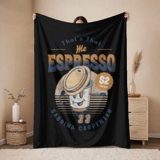 Coffee Cup Comics Mascot Espresso drink Throw Blankets